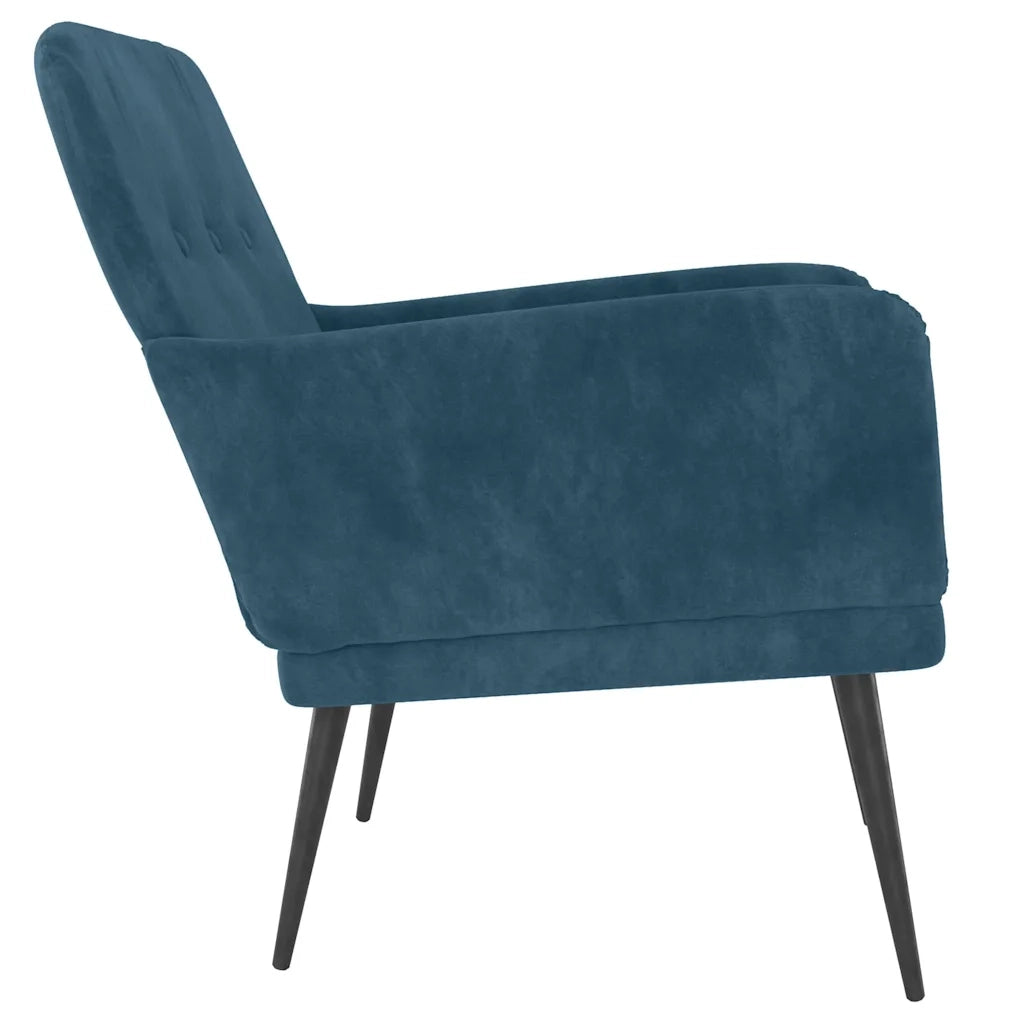 Poltrona-Divano Sedia Blu 62x79x79 cm Velluto 229363