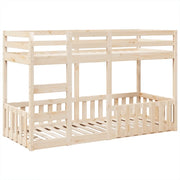 Letto singolo | Letto per adulti | Letto a Castello 90x190 cm in Legno Massello di Pino