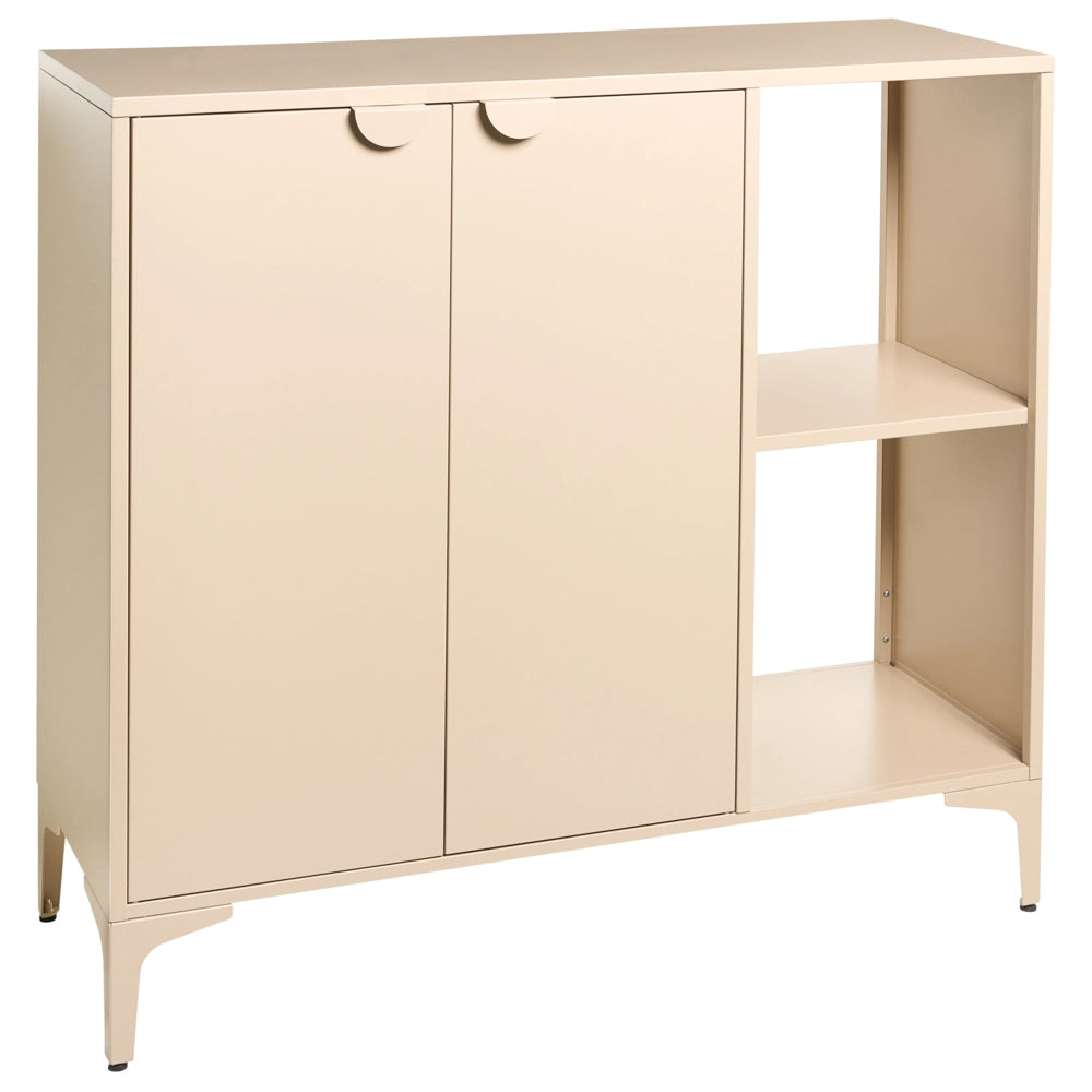 Mobile contenitore in acciaio beige chiaro mobile contenitore per l'ufficio domestico con 2 cassetti design industriale mobile contenitore