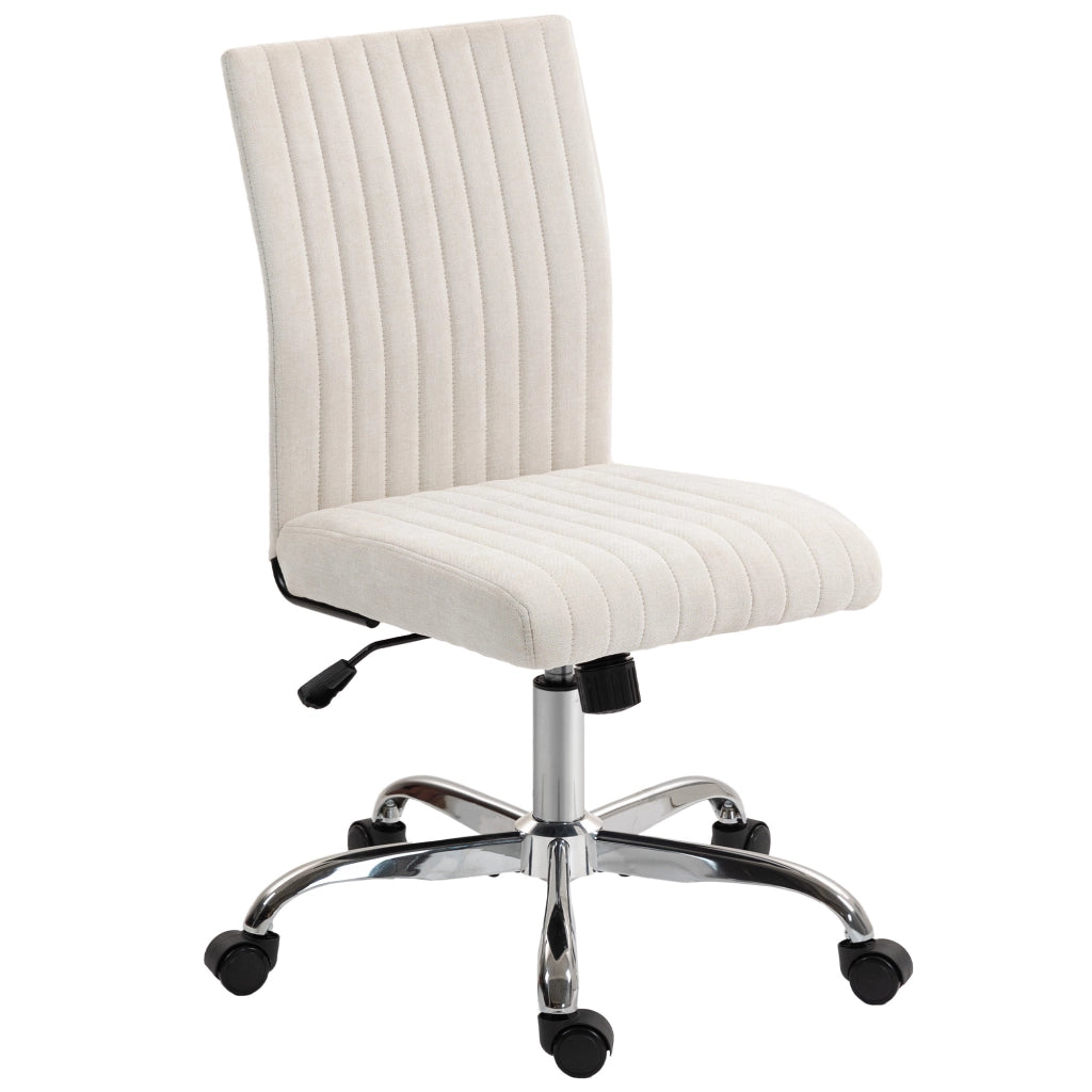 Sedia da ufficio senza braccioli ¨C zephmum ¨C crema 43x56x89-99 cm