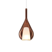 Sospensione Contemporanea Kalique Vetro Rame Bianco E Cromo 1 Luce E27 H40Cm