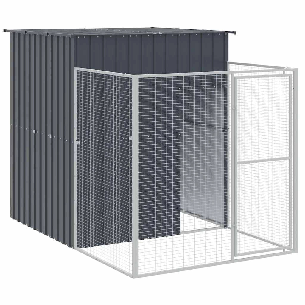 Cuccia per cani con recinto 165 x 251 x 181 cm antracite 02_0043472