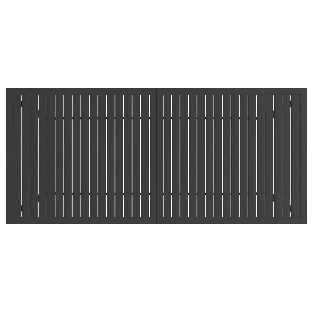 Tavolo da Giardino Antracite 190x80x72 cm in Acciaio cod mxl 34088