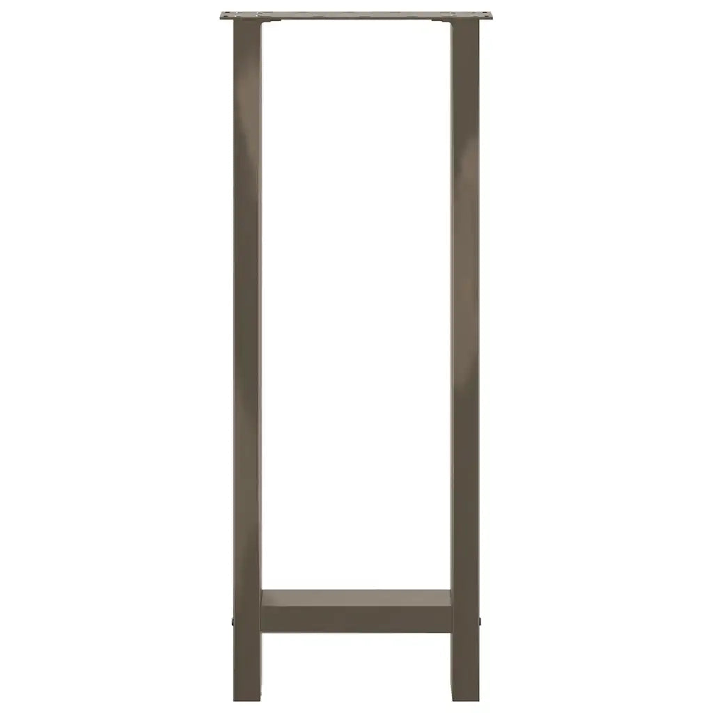 Gambe per tavolo da bar in acciaio naturale 2 pz 40x(100-101) cm in acciaio 4013339