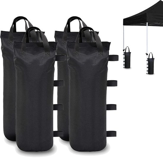 Zakchiave 4 pezzi - Borse per sabbia per tenda - Borse da acqua - Riciclabili - 800D Oxford - Leggere 50x22 cm - Borse da pesi