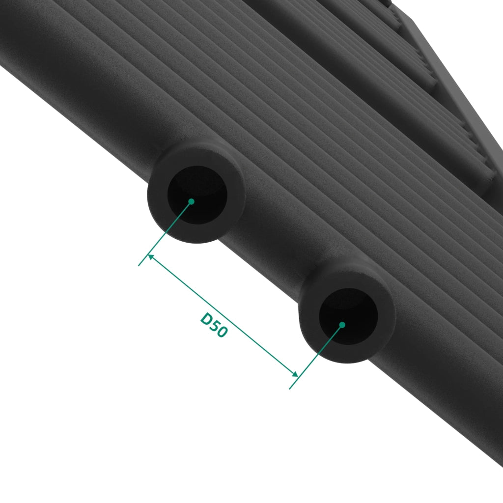 Radiatore scaldasalviette da bagno acciaio 140 x 40 cm nero 03_0010420