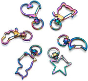 Ferramenta per creare gioielli - 12 pezzi - Multicolore - Lega - Chiave da parete - Sieramenti - Forme diverse - Chiusura a carabina