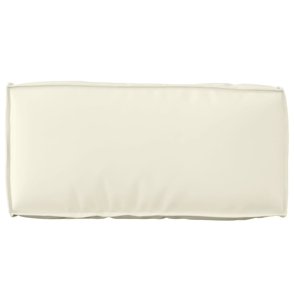 Cuscino per pallet per schienale crema 80x40x12 cm in tessuto Oxford