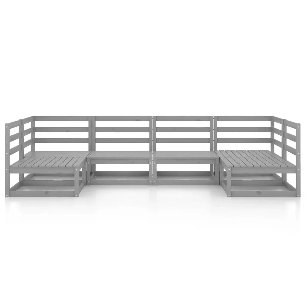 Set Divani da Giardino 6 pz in Legno Massello di Pino  cod mxl 37258