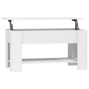 Tavolino da salotto | Tavolino da caff¨¨ | Tavolino da Soggiorno Bianco 101x49x52 cm in Legno Multistrato