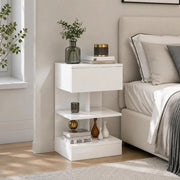 Bedside Tables 2 Pcs. White 40x35x65 Cm Wood Material