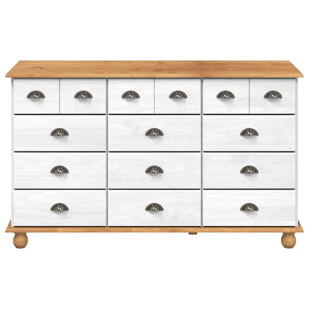 Cassettiera ASKIM Bianco 79 x 40 x 133,5 cm Pino massello 4105429