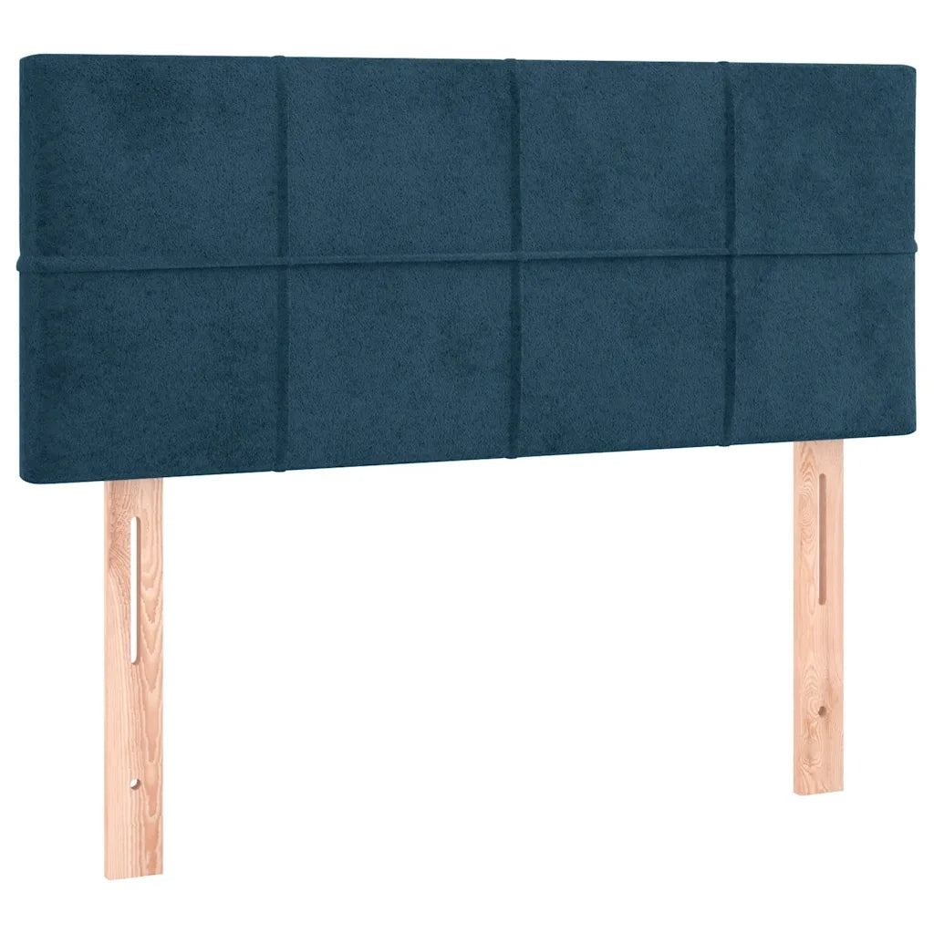 Giroletto a Molle con Materasso Blu Scuro 120x190 cm in Velluto