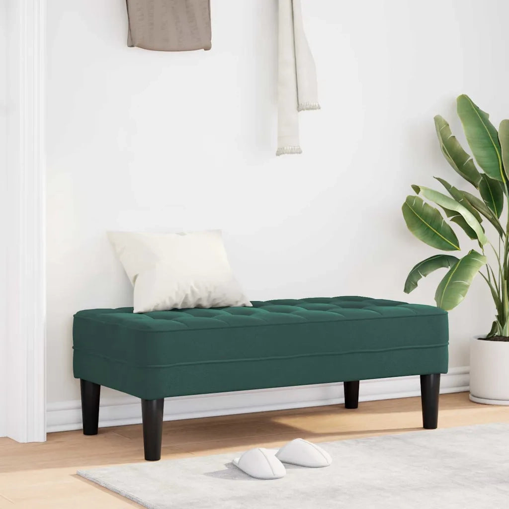 panchina con cuscino Verde Scuro 113 x 57 x 39 cm Velluto 42001949
