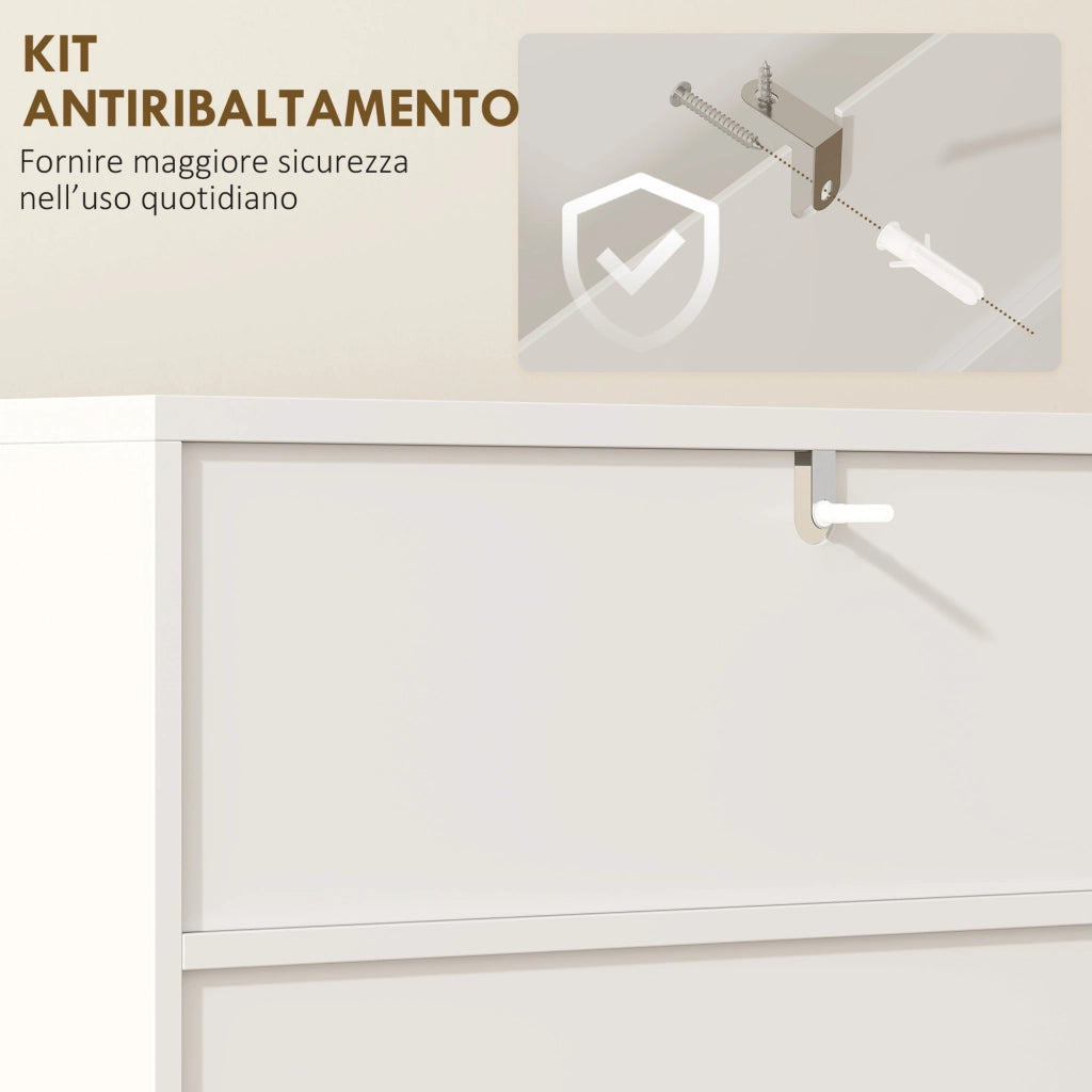 Mobile Bagno con Armadietto e Ripiani ¨C Zephmum ¨C Bianco 60x31.8x93 cm