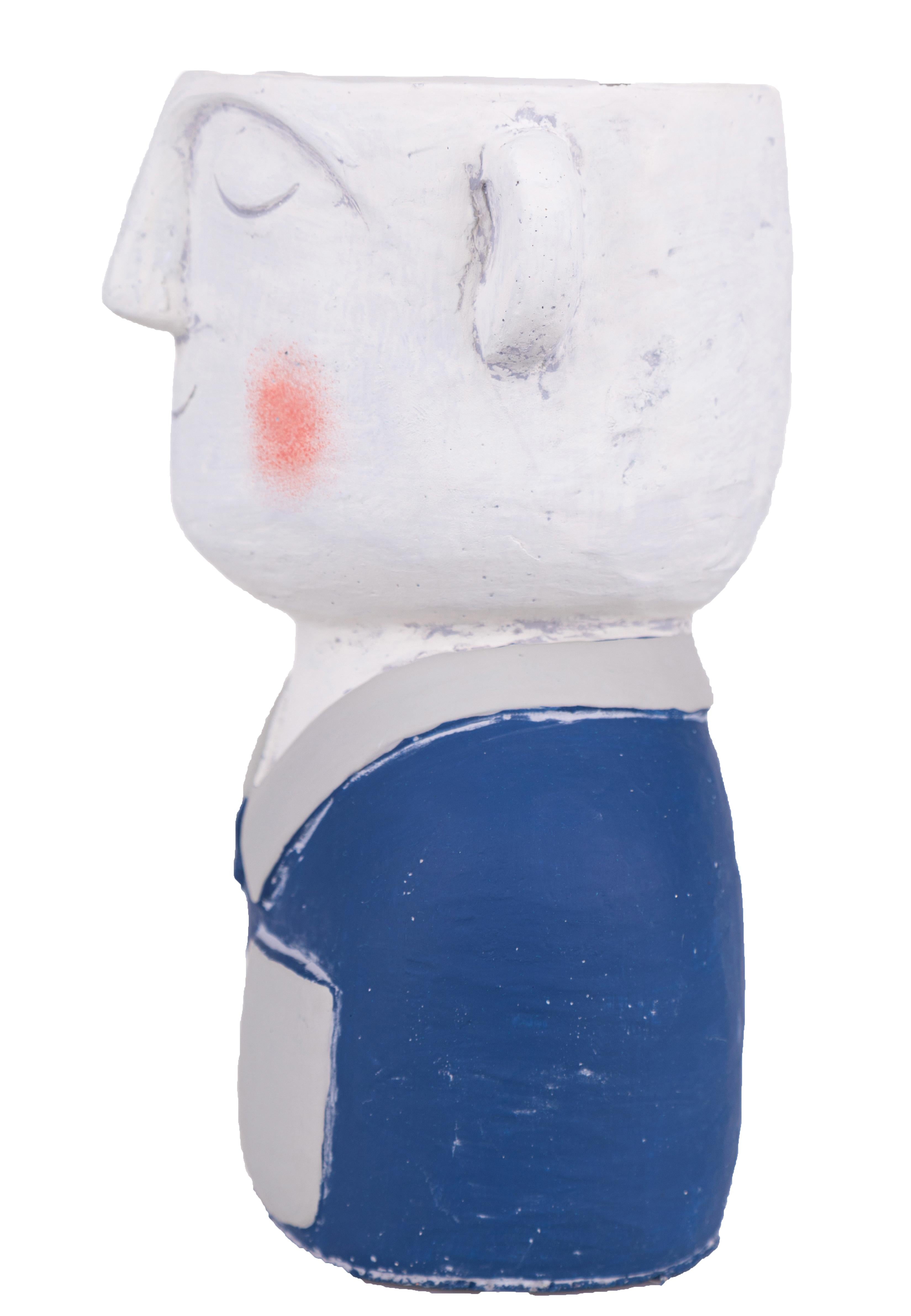 Set 2 Vasi Testa Uomo H 23 cm