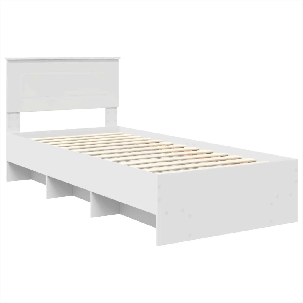 Struttura del letto Bianco 80 x 200 cm Legno multistrato
