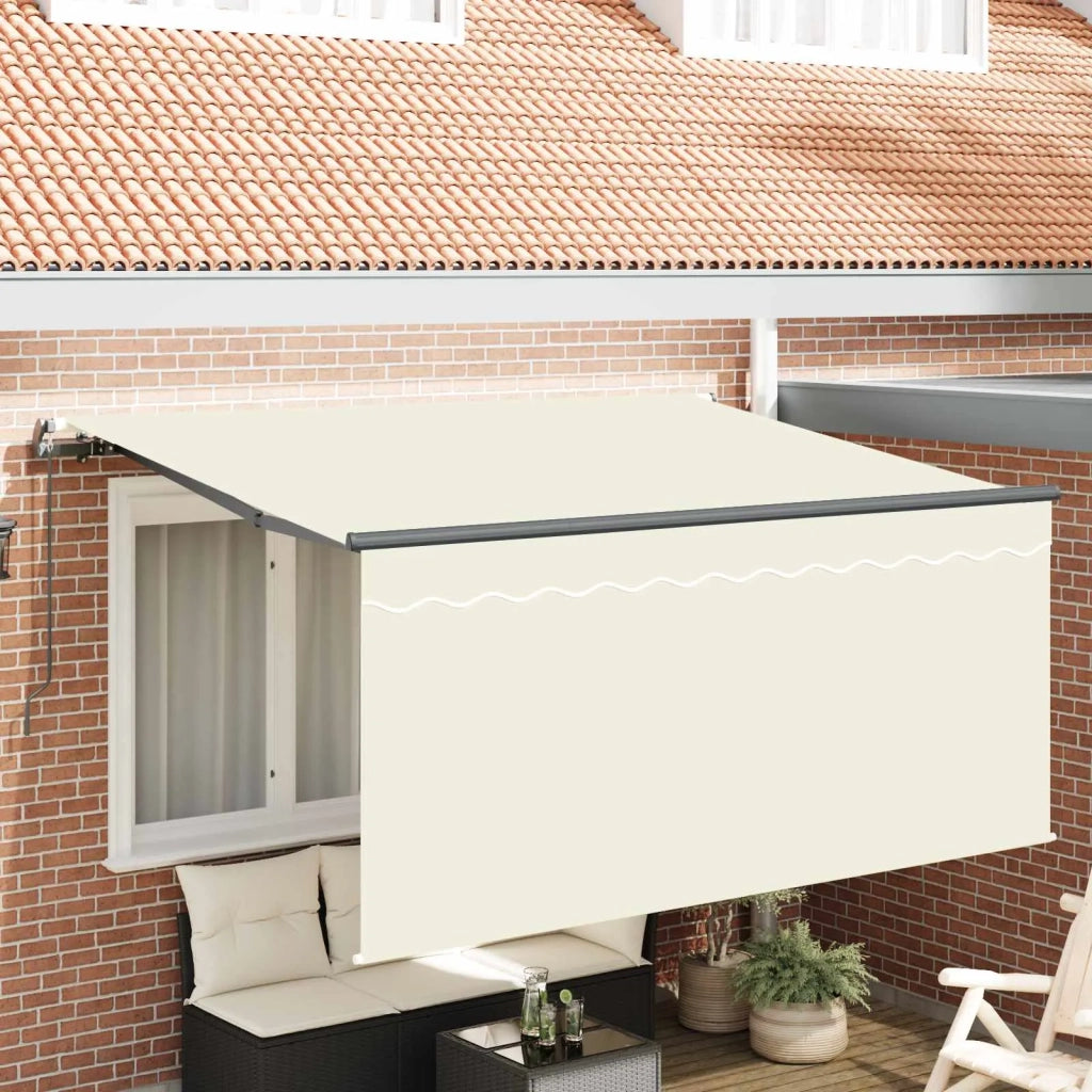Tenda Retrattile Crema 300 x 200 cm Poliestere e Alluminio 3329496