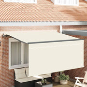 Tenda Retrattile Crema 300 x 200 cm Poliestere e Alluminio 3329496