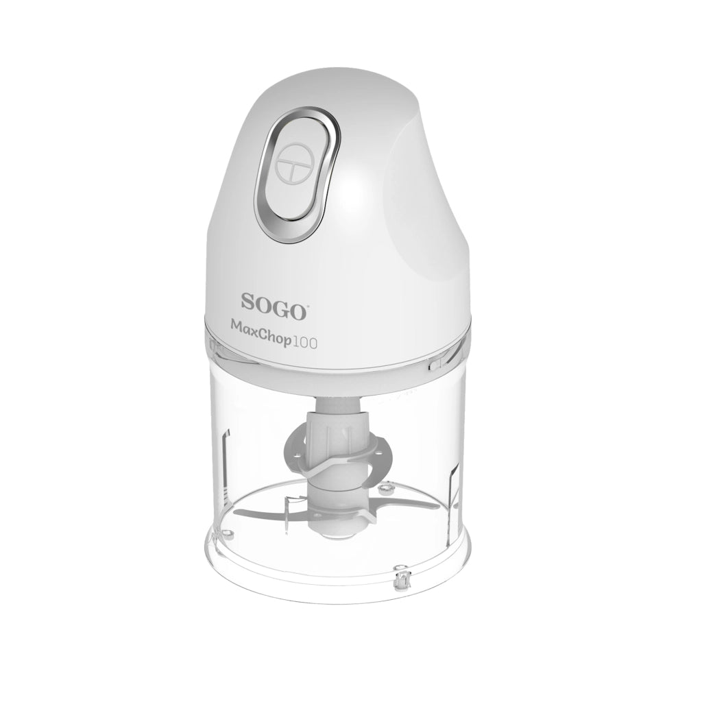 Tritatutto elettrico 0,5L con 4 lame in acciaio inox, 100W per tritare carne verdure e frutta compatto BPA free - Sogo