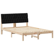 Letto matrimoniale | Letto per adulti | Letto con Testiera Rivestita con testiera Marrone 150 x 200 cm
