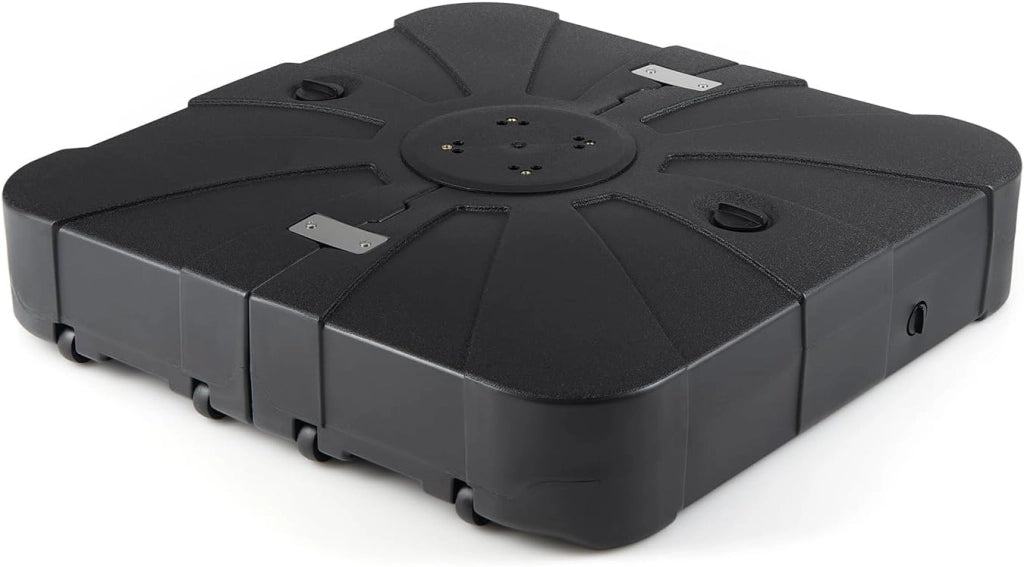 Base per Ombrellone da Esterno, con Braccio a Cantiere da 130/170 kg con Ruote, Supporto per Ombrellone Offset Pesante, Base Quadrata Riempibile con Acqua e Sabbia (130 kg)