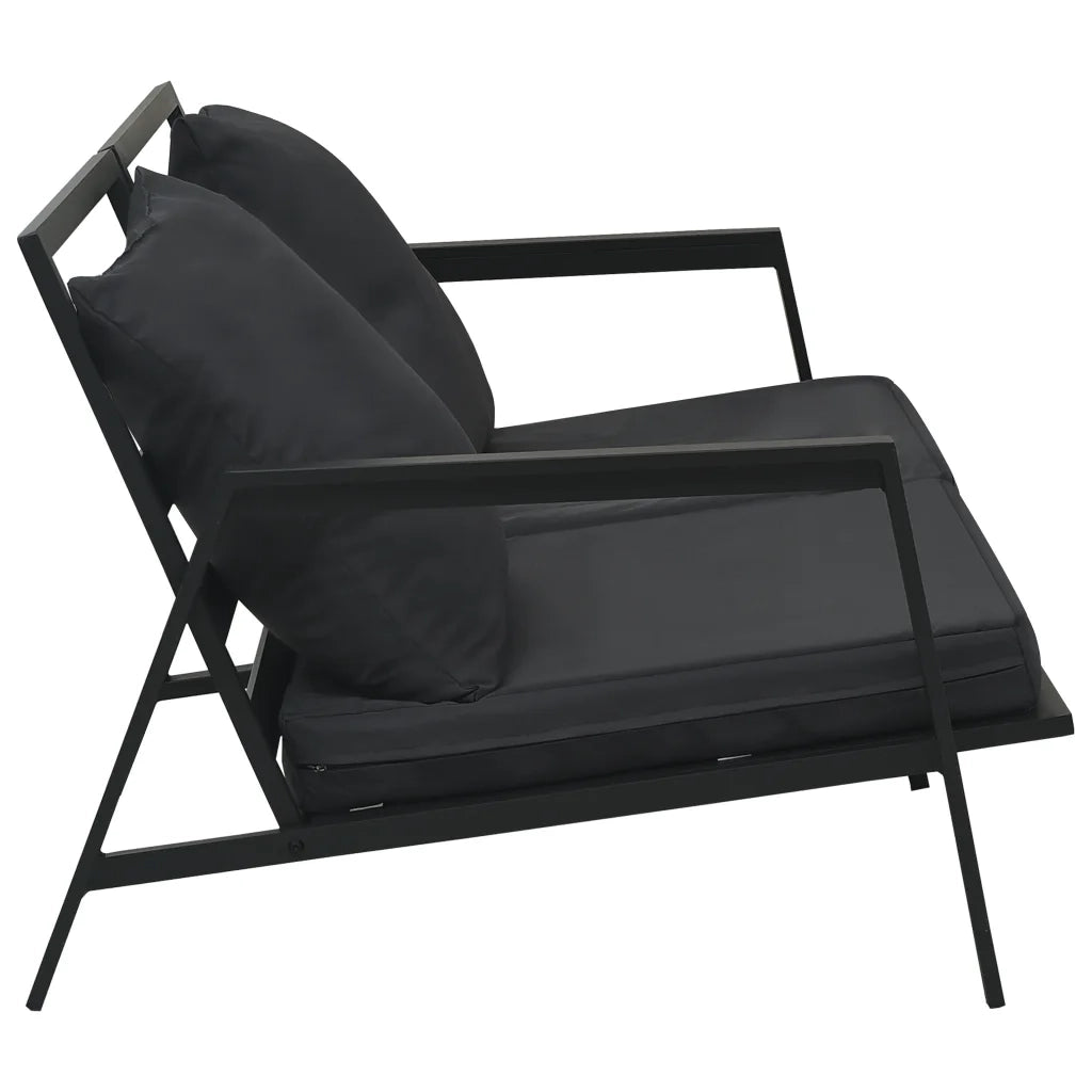 Set Divani da Giardino 5 pz con Cuscini Alluminio Grigio Scuro cod mxl 34606