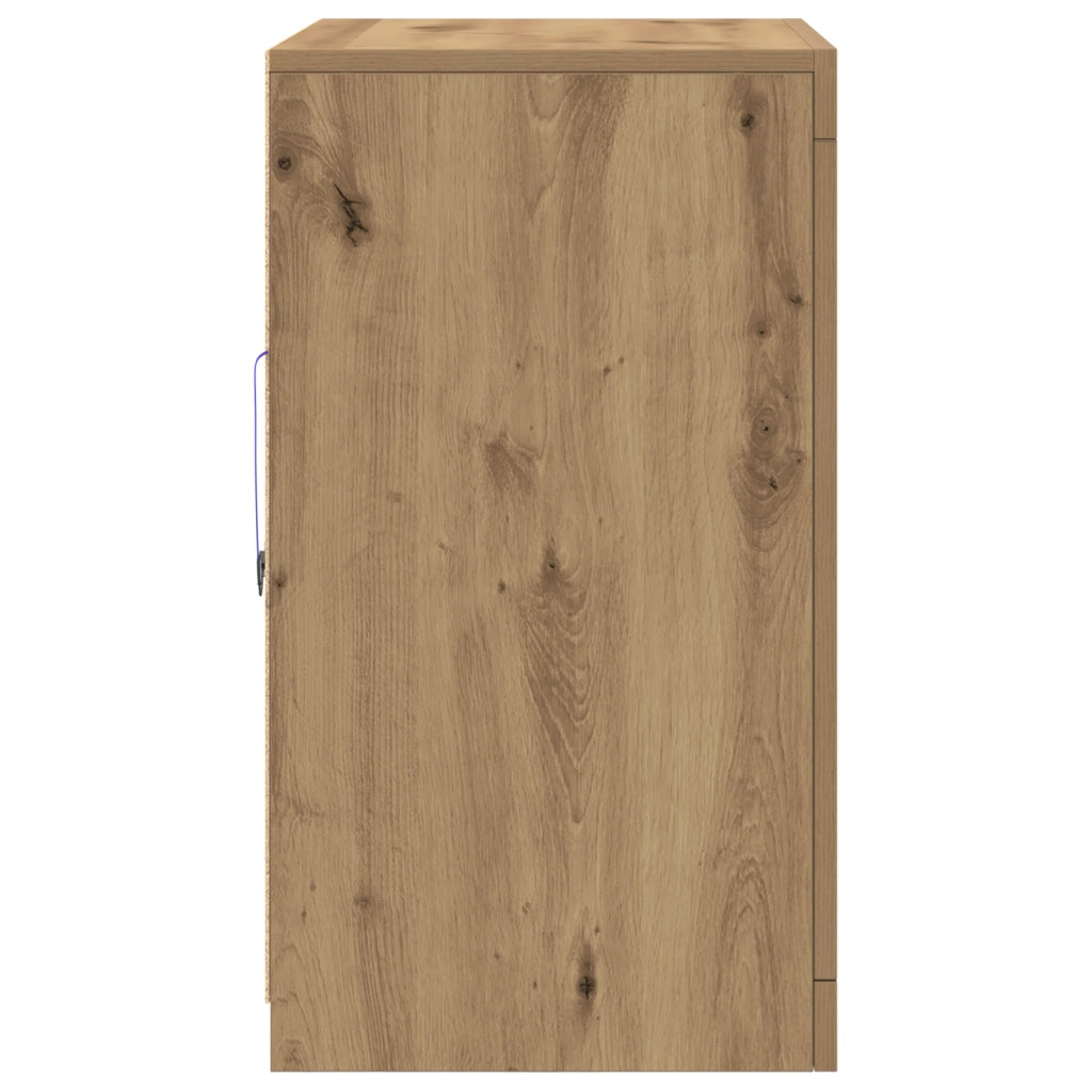 Mobile con luci LED Rovere Artigianale 60,5x37x67 cm