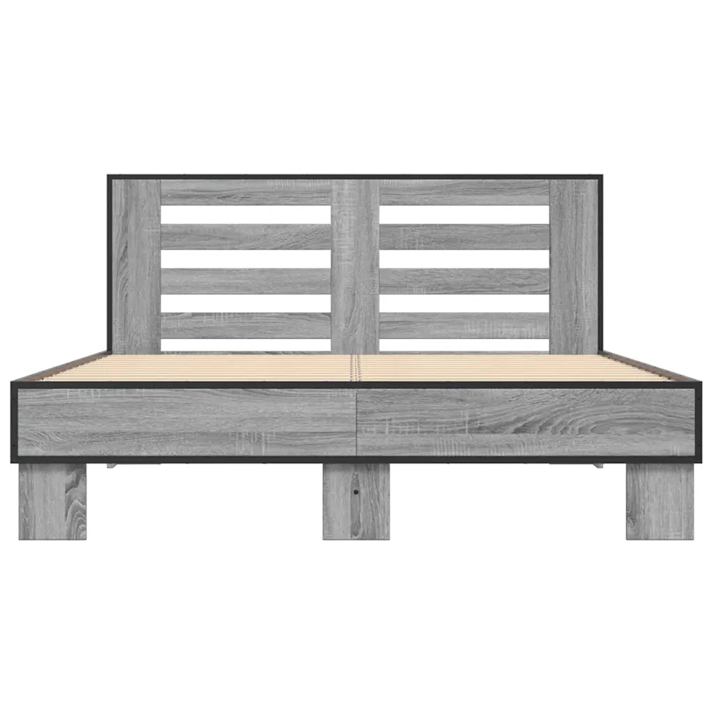 Giroletto Grigio Sonoma 140x200 cm in Legno Multistrato Metallo