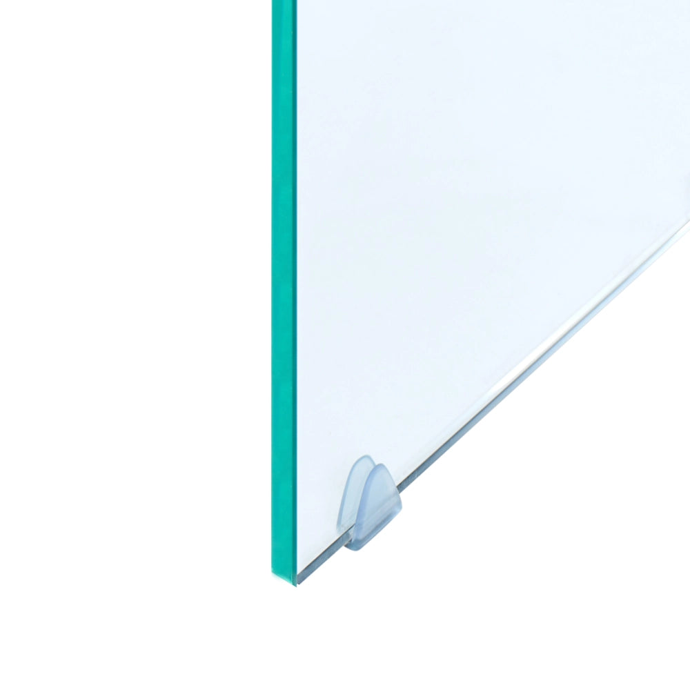 Set di 2 tavolini a nido in Vetro Trasparente Rettangolare stile Minimalista soggiorno