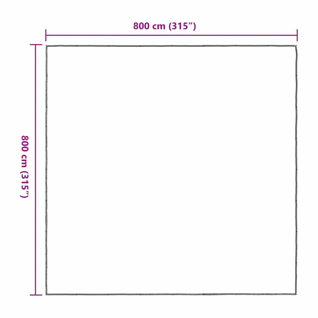 Copertura per Piante Trasparente 8 x 8 m PE CFW1152153