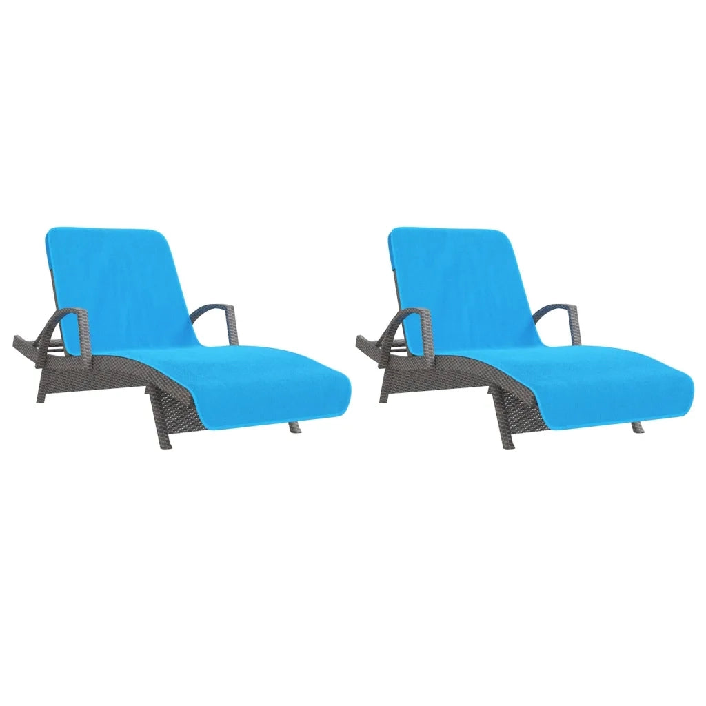 Asciugamani da Spiaggia 2 pz Turchese 75x200 cm Tessuto 400 GSM 362680