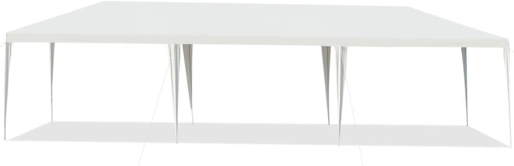 Tendone per Feste 3 x 9 M, Gazebo da Giardino con Struttura in Metallo, Impermeabile e Protezione UV, per Feste, Barbecue, Giardino e Spiaggia, Bianco