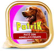 Patè per Cani ''Patrik'' Gusto Agnello e Fegato Gr. 300 18 Pezzi Morando