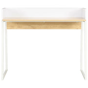 Scrivania | Tavolo da Ufficio Bianca e Rovere 90x60x88 cm