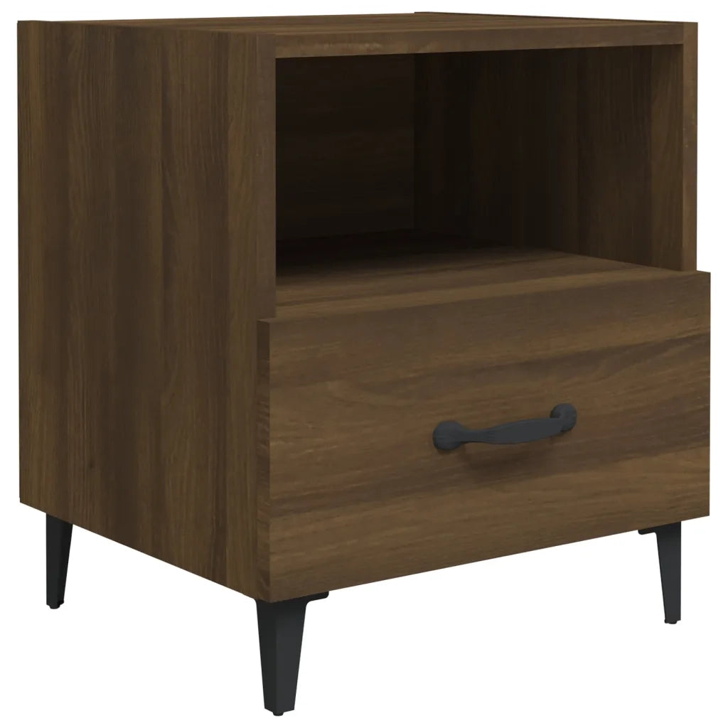 Comodini 2 pz Rovere Marrone in Legno Multistrato cod mxl 30054