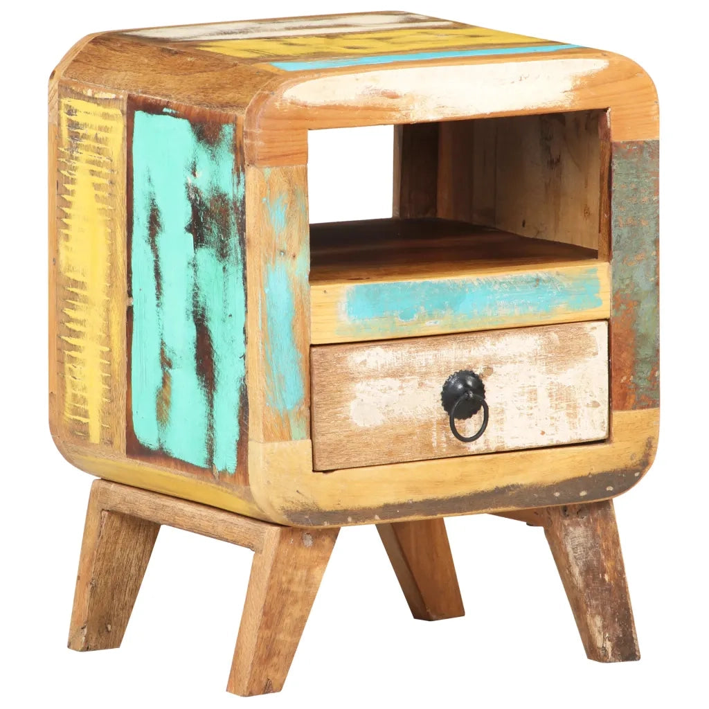 Comodino 30x30x41 cm in Legno Massello di Recupero 321615