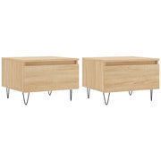 2 pz Tavolini salotto | Tavolino da caff¨¨ | Tavolino da Soggiorno Rovere Sonoma 50x46x35cm Legno Multistrato