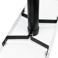 Cassetta postale americana con palo di supporto, in acciaio zincato, nero, montaggio a terra