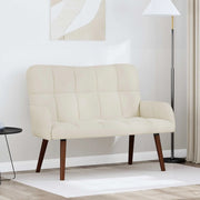 Sofa a Due Posti Crema 115 x 61 x 87 cm Velluto