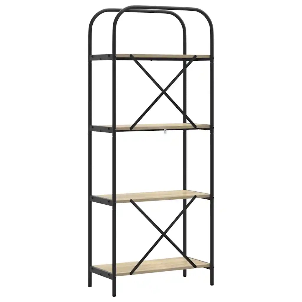 Libreria-Scaffale per Libri-Mobile di Stoccaggio Rovere Sonoma 60 x 30 x 146 cm Legno multistrato 831182