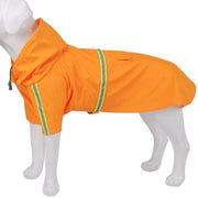 Poncho per cani con riflessione per la pioggia - Colore arancione
