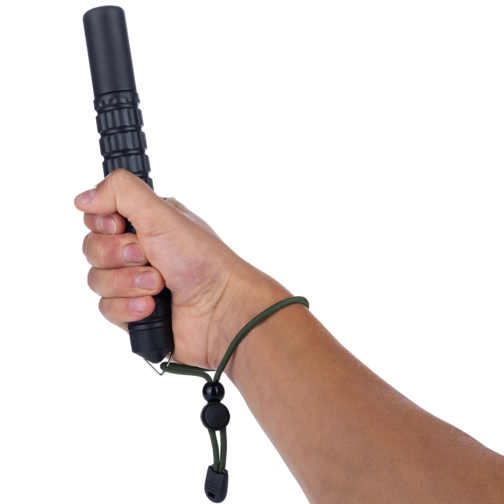 Bastone Telescopico 555 mm con Custodia – Costruzione Solida, Impugnatura Ergonomica | Cromatura Nera