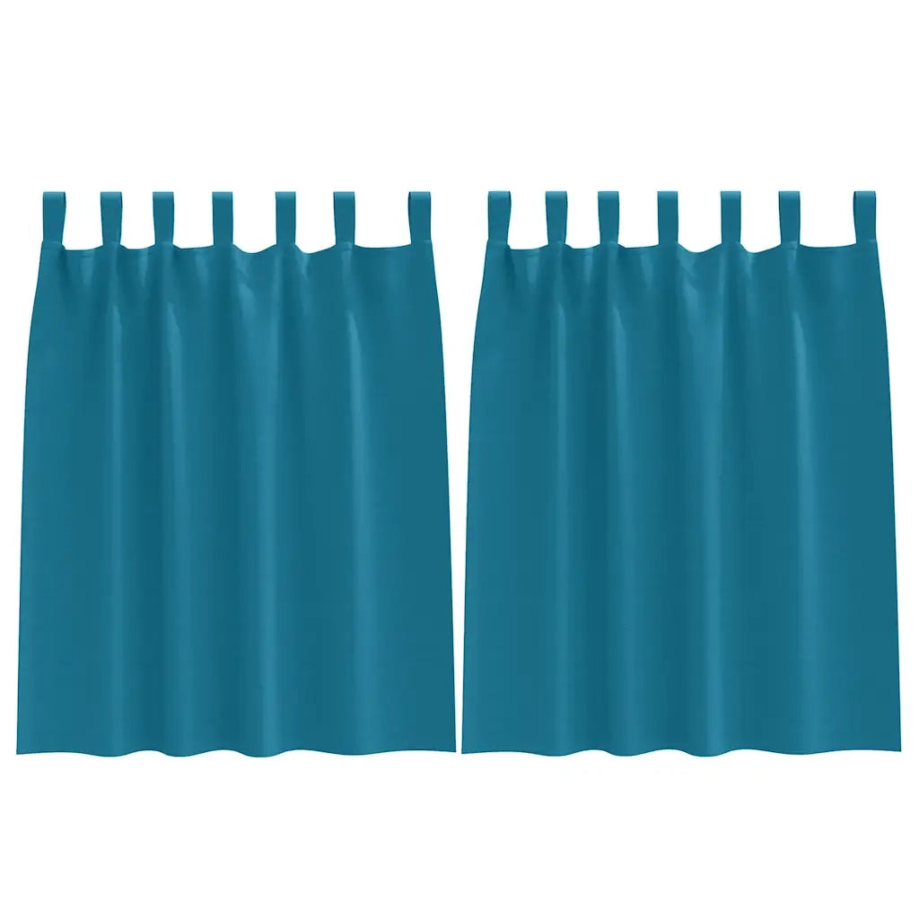 vidaXL Tende con tende 2 pcs Turchese Poliestere