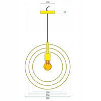 Lampada Da Soffitto Metallico Anulare Oro APP286-1CP