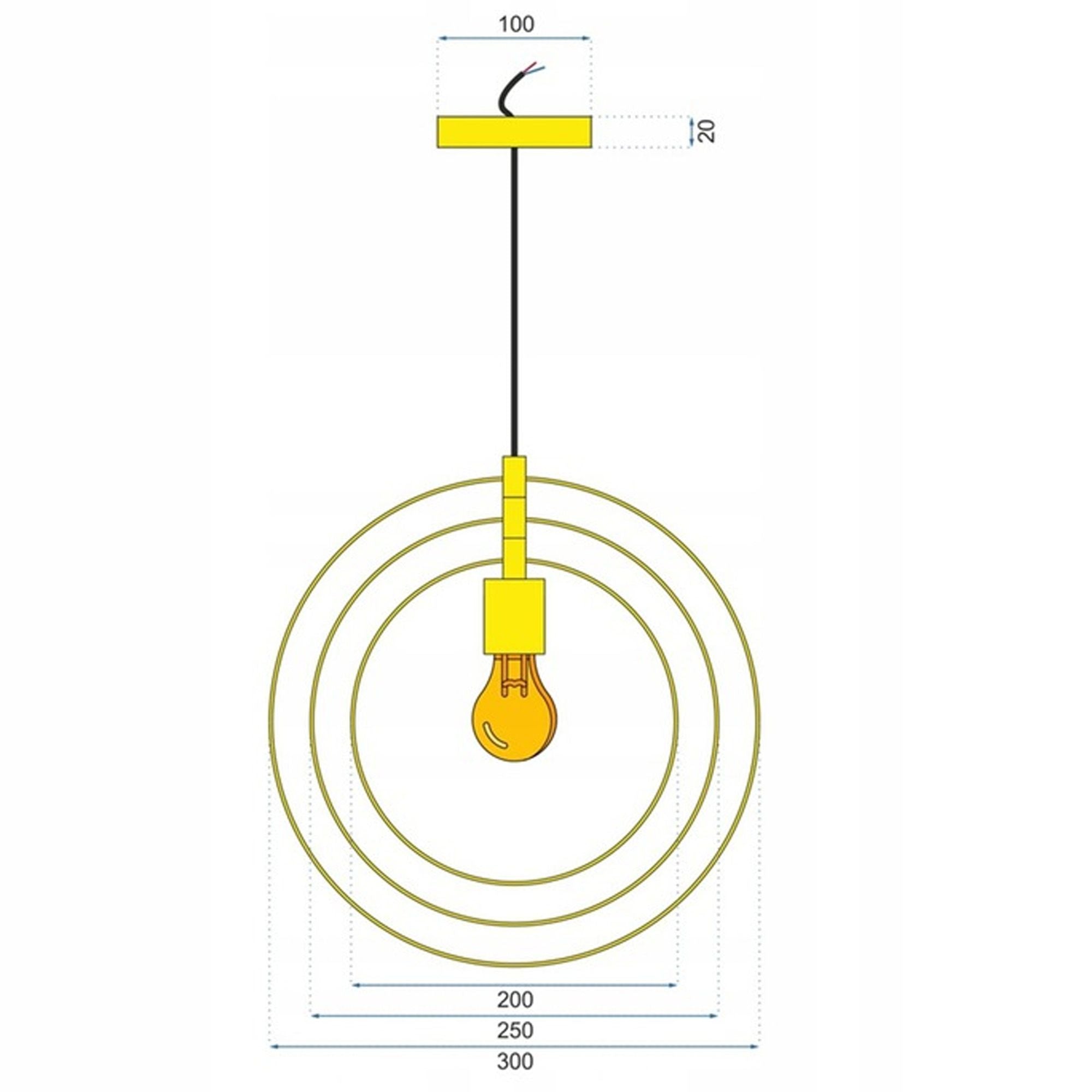 Lampada Da Soffitto Metallico Anulare Oro APP286-1CP