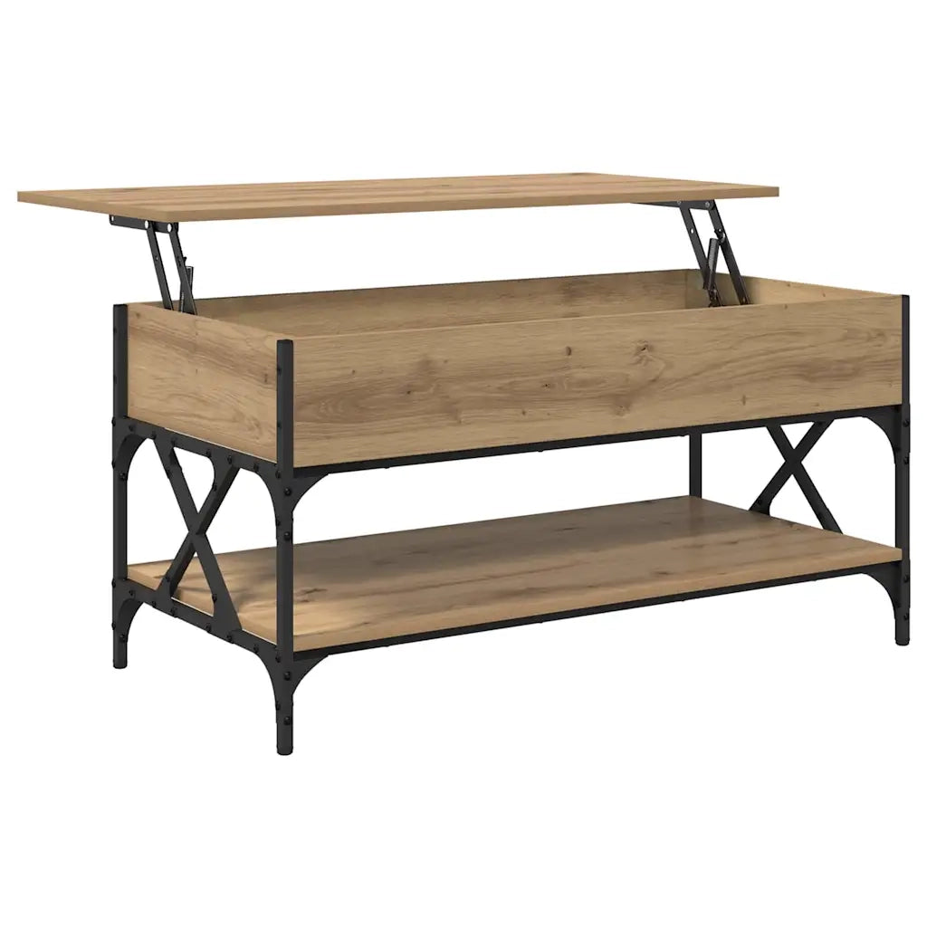 Tavolino da salotto Rovere artigianale 100 x 50 x 50 cm