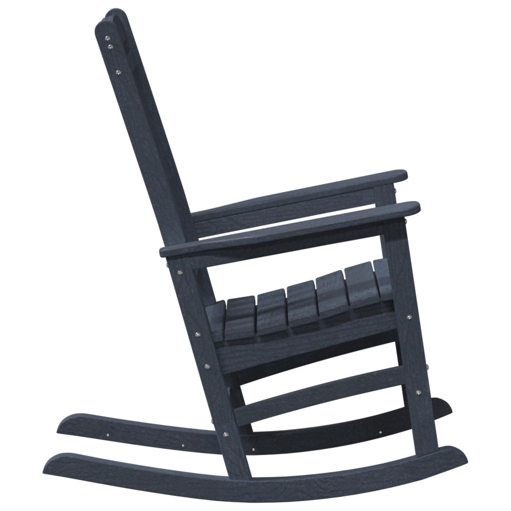 Sedia a dondolo da giardino Blu navy 70x92x108 cm HDPE