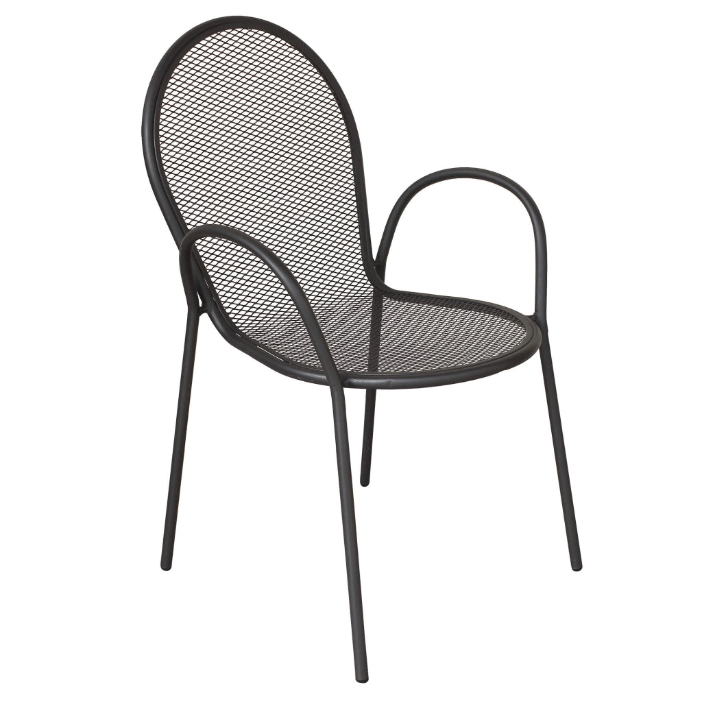 Poltrona da Giardino Impilabile in Acciaio cm 51x61x90 - JOEL
