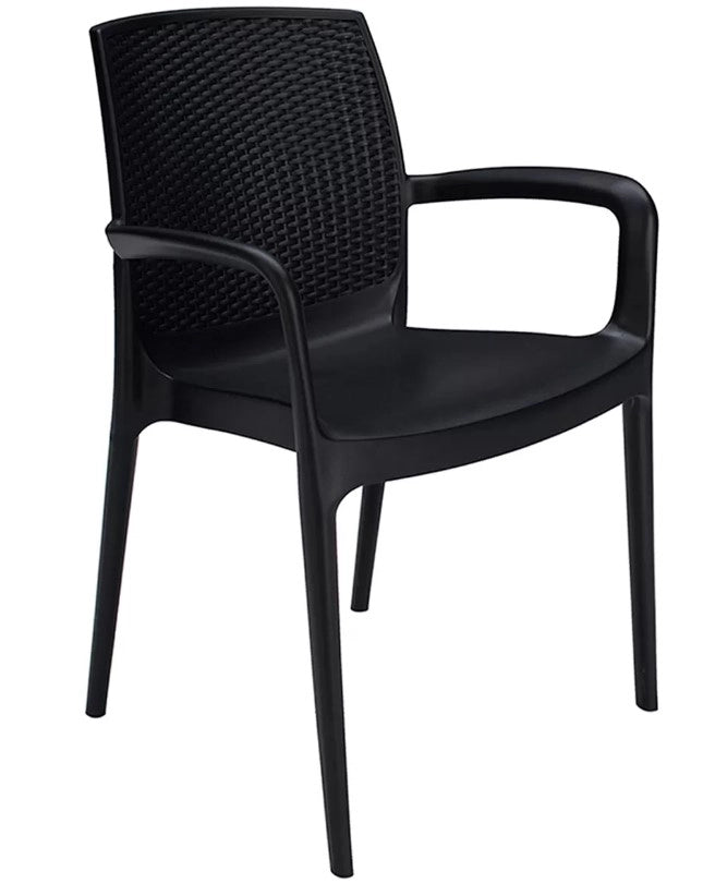 Boheme, Poltrona , Polipropilene  59 × 55 × 85 cm, Impilabile per Interno ed Esterno, Antracite